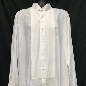 Chaplin Men's Tuxedo Traditional Dress Shirt Pleated Front & Laydown Collar